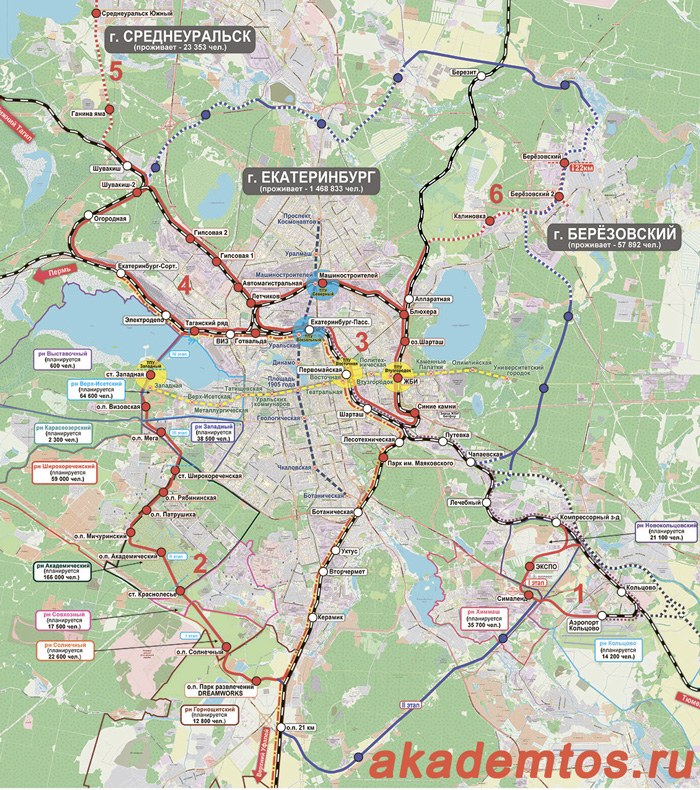 Метро екатеринбург схема действующая
