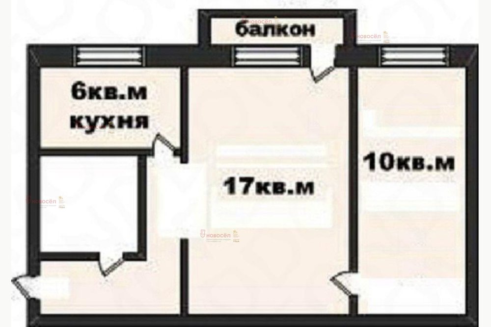 План 2 комнатной квартиры хрущевки