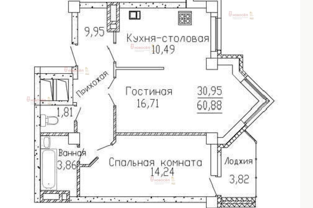 Екатеринбург, ул. Бажова, 68 (Центр) - фото квартиры (1)