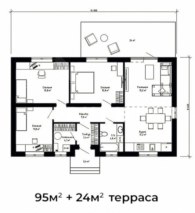 к.п. Заповедник, ул. Косуля, 185 (городской округ Сысертский, п. Габиевский) - фото дома (4)