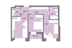 Екатеринбург, ул. Татищева, 136, ЖК "Белый Парус" (ВИЗ) - фото квартиры