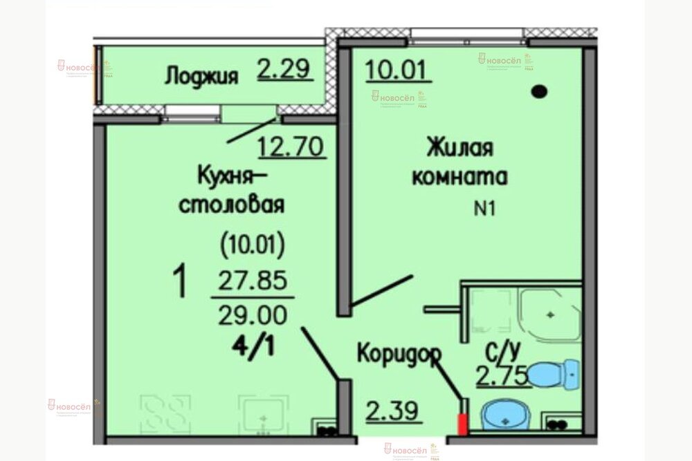 Екатеринбург, ул. Широкореченская, 41 (Широкая речка) - фото квартиры (1)