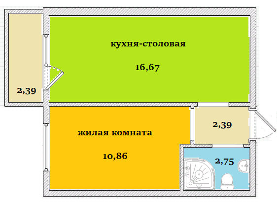 Екатеринбург, ул. Широкореченская, 41 (Широкая речка) - фото квартиры (2)