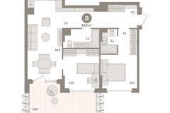 Екатеринбург, ул. Пехотинцев, 2в (Старая Сортировка) - фото квартиры