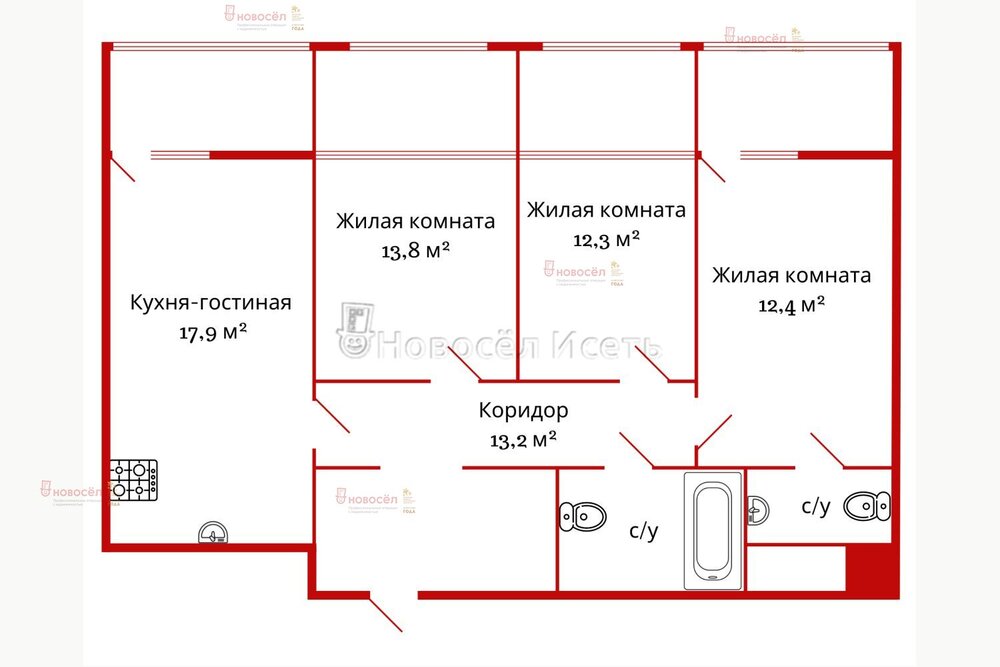 Екатеринбург, ул. Комсомольская, 67 (Втузгородок) - фото квартиры (1)