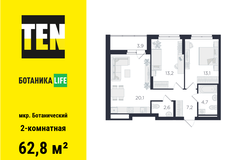 Екатеринбург, ул. 8 Марта, 204Д, Ботаника Life (Ботаника Лайф) (Ботанический) - фото квартиры