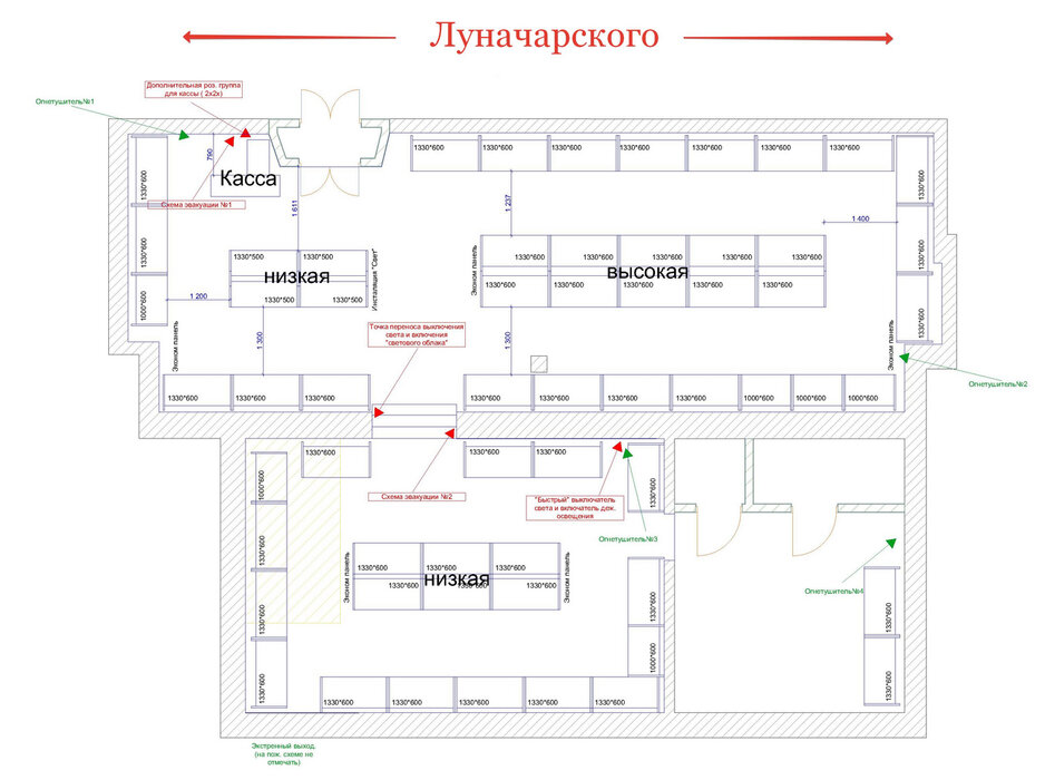 Екатеринбург, ул. Луначарского, 83 (Центр) - фото торговой площади (3)