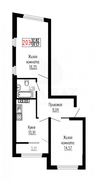 Екатеринбург, ул. Лыжников, 3 (Уктус) - фото квартиры (3)