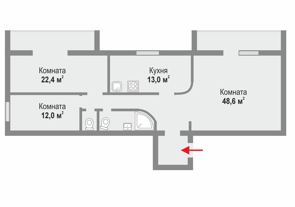Екатеринбург, ул. Гастелло, 1 (Уктус) - фото квартиры (4)