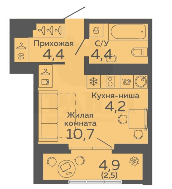 Екатеринбург, ул. Новосинарский, 4 (Птицефабрика) - фото квартиры (2)