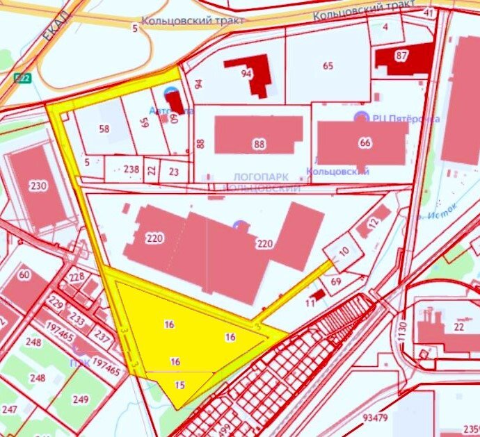 Екатеринбург, ул. Кольцовский тракт, 12 (Кольцово) - фото земельного участка (4)