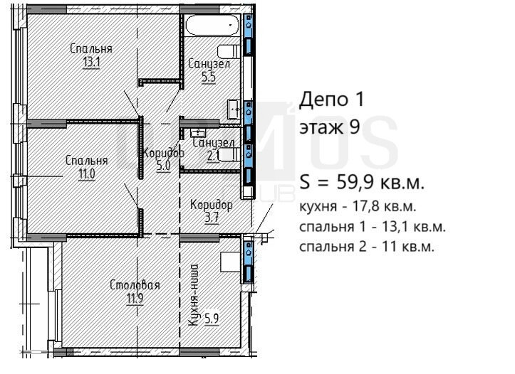 Екатеринбург, ул. Пехотинцев, 2г (Старая Сортировка) - фото квартиры (2)
