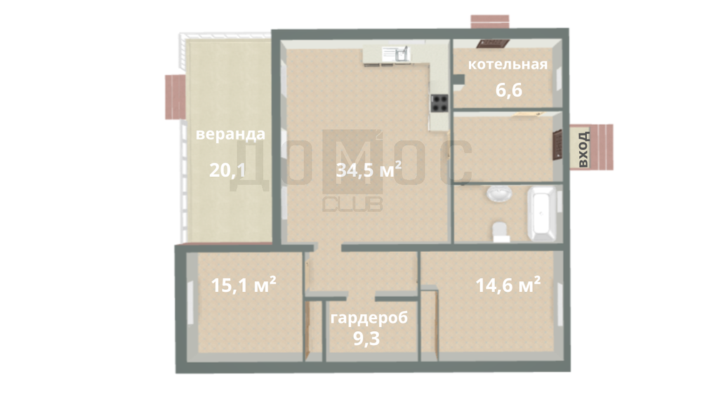 с. Фомино, ул. 8 Марта, 29-в (городской округ Сысертский) - фото коттеджа (4)