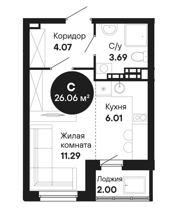 Екатеринбург, ул. Софьи Перовской, 106а (Новая Сортировка) - фото квартиры (3)
