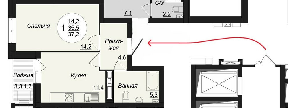 Екатеринбург, ул. Патриса Лумумбы, 63 (Вторчермет) - фото квартиры (2)