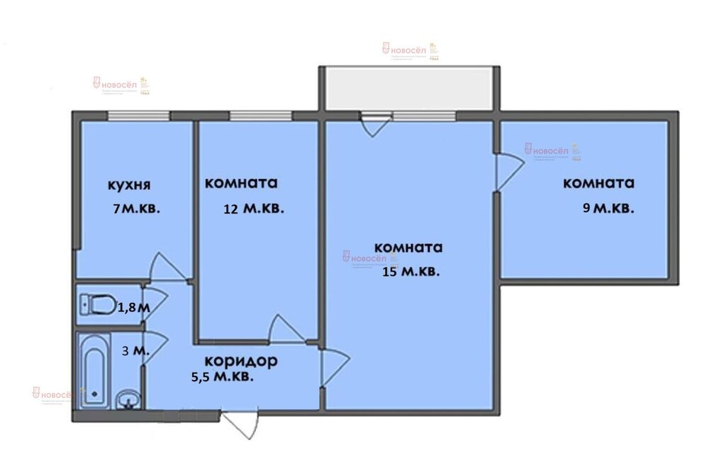 Екатеринбург, ул. Красноуральская, 21/3 (ВИЗ) - фото квартиры (1)