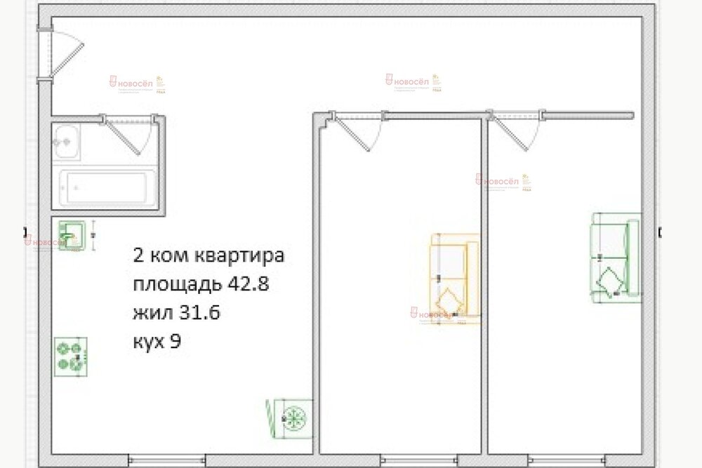 Екатеринбург, ул. Инженерная, 17 (Химмаш) - фото квартиры (1)