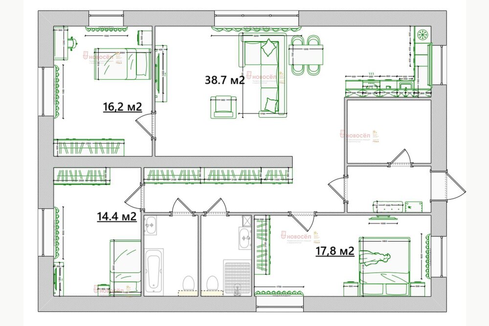 Екатеринбург, ул. Скальная, 28 (Елизавет) - фото коттеджа (1)