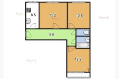 Екатеринбург, ул. Восстания, 95 (Уралмаш) - фото комнаты