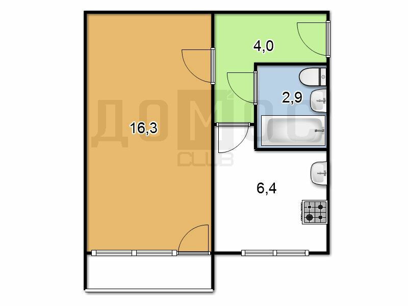 Екатеринбург, ул. Кулибина, 3 (Втузгородок) - фото квартиры (8)