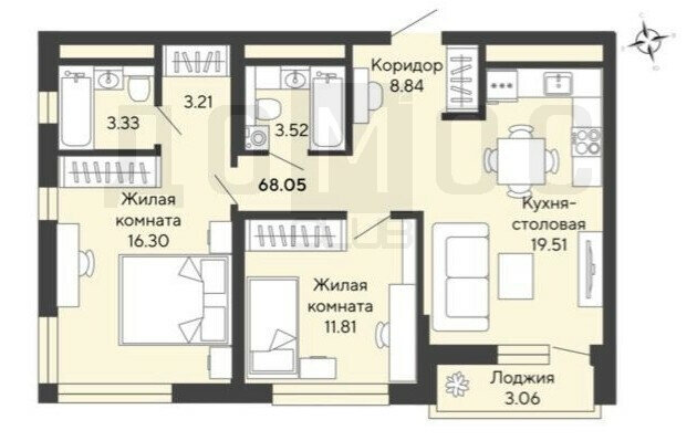 Екатеринбург, ул. Владимира Белоглазова, 2д, Жилой район «Изумрудный Бор» (Эльмаш) - фото квартиры (1)