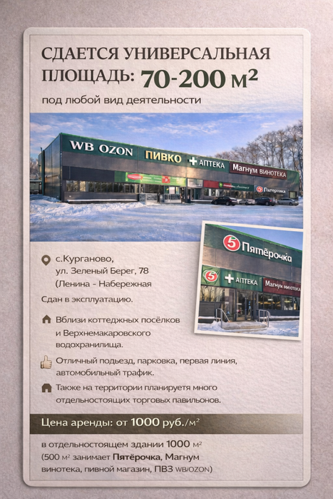 с. Курганово, ул. Ленина,   (городской округ Полевской) - фото торговой площади (7)