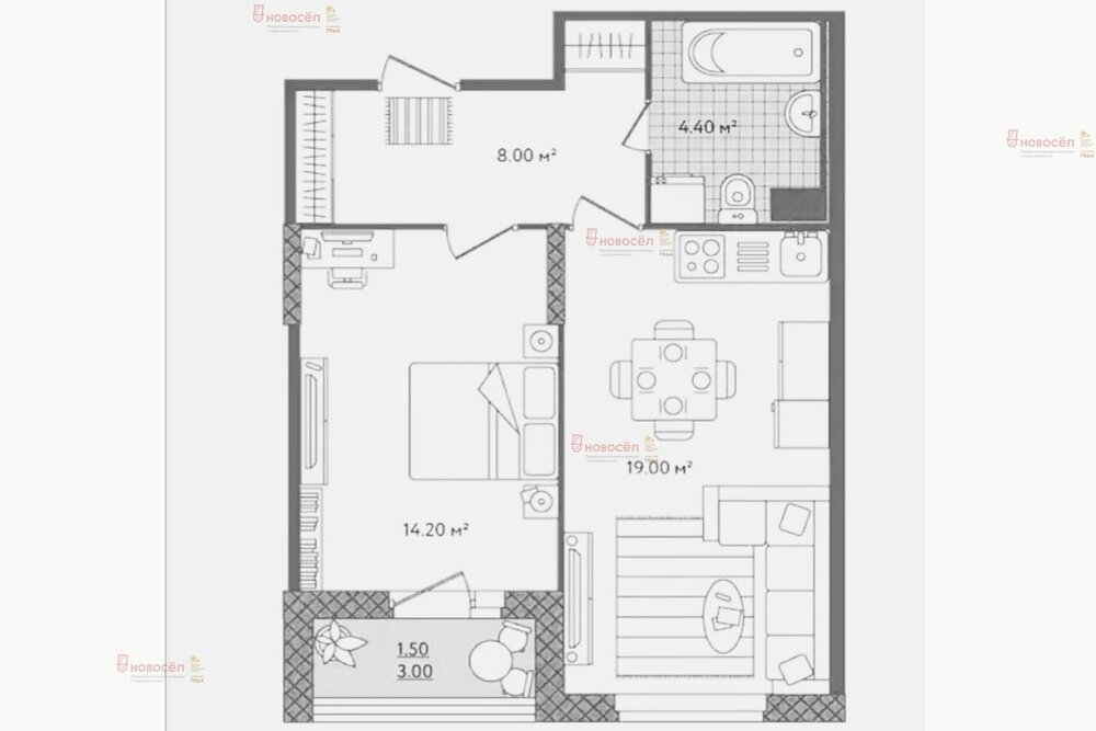 Екатеринбург, ул. Космодемьянской, 44/2 (Химмаш) - фото квартиры (1)