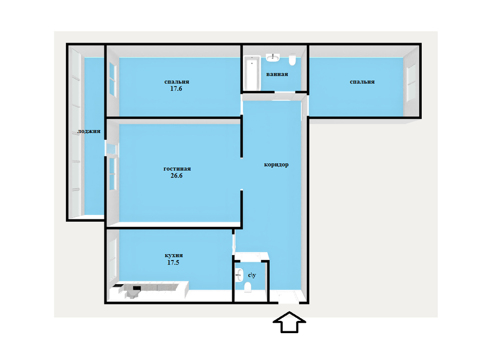 Екатеринбург, ул. Московская, 225/4 (Автовокзал) - фото квартиры (3)