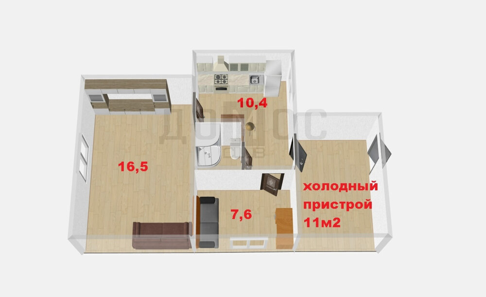 Екатеринбург, ул. Лесная, 23 (Северка) - фото квартиры (2)