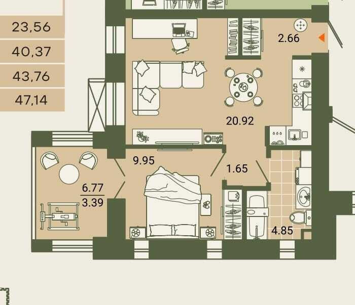 Екатеринбург, ул. Косотурская, 1в/1 (Широкая речка) - фото квартиры (8)