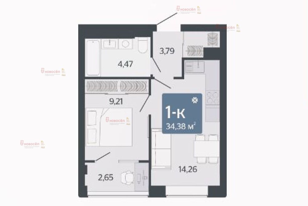 г. Березовский, ул. Новосвердловская ТЭЦ, 1 (городской округ Березовский) - фото квартиры (1)