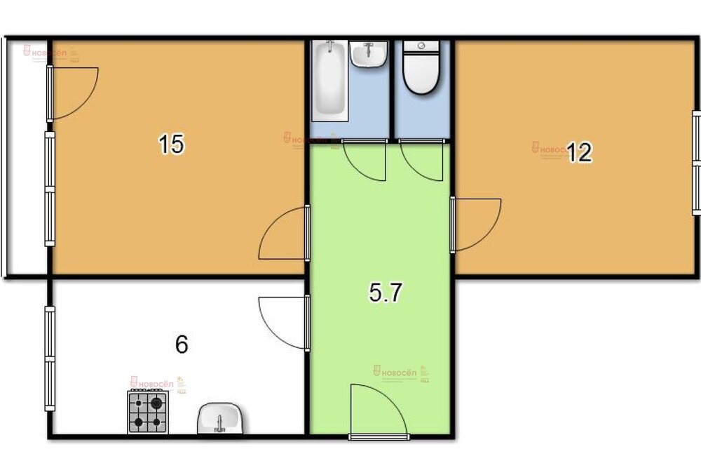 Екатеринбург, ул. Коммунальная, 33 (Старая Сортировка) - фото квартиры (1)