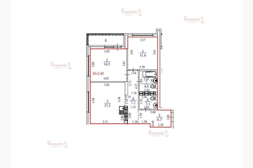 Екатеринбург, ул. Московская, 190 (Юго-Западный) - фото квартиры (1)