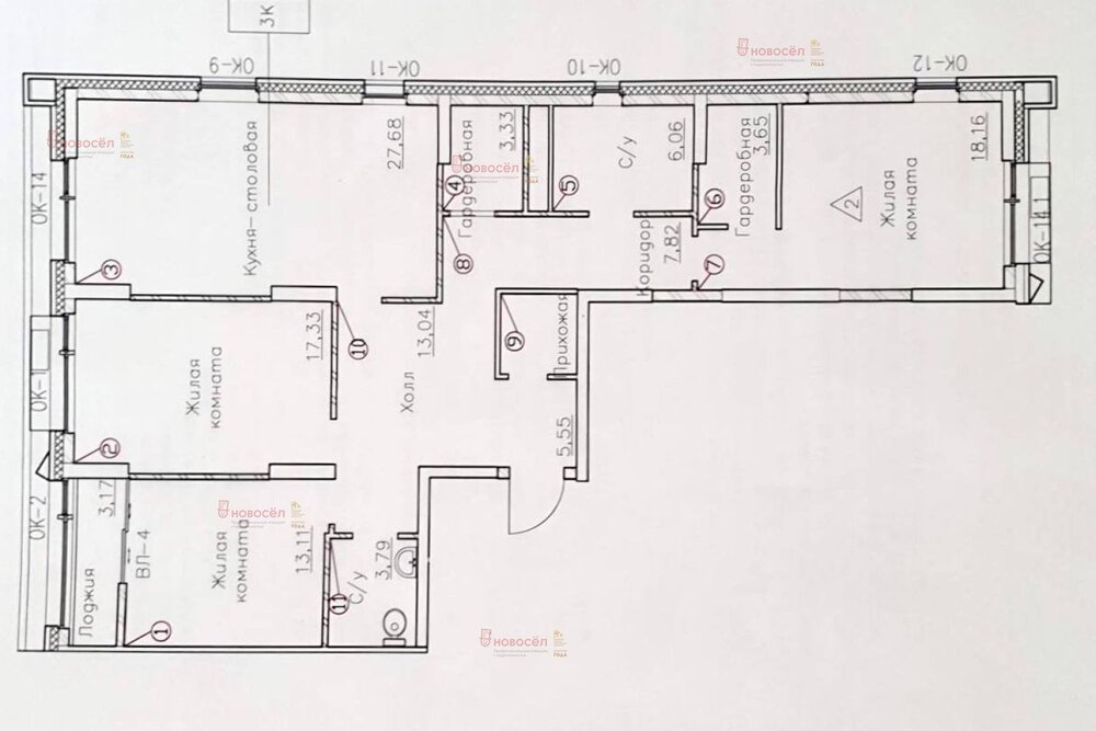 Екатеринбург, ул. Ткачей, 17 (Парковый) - фото квартиры (1)