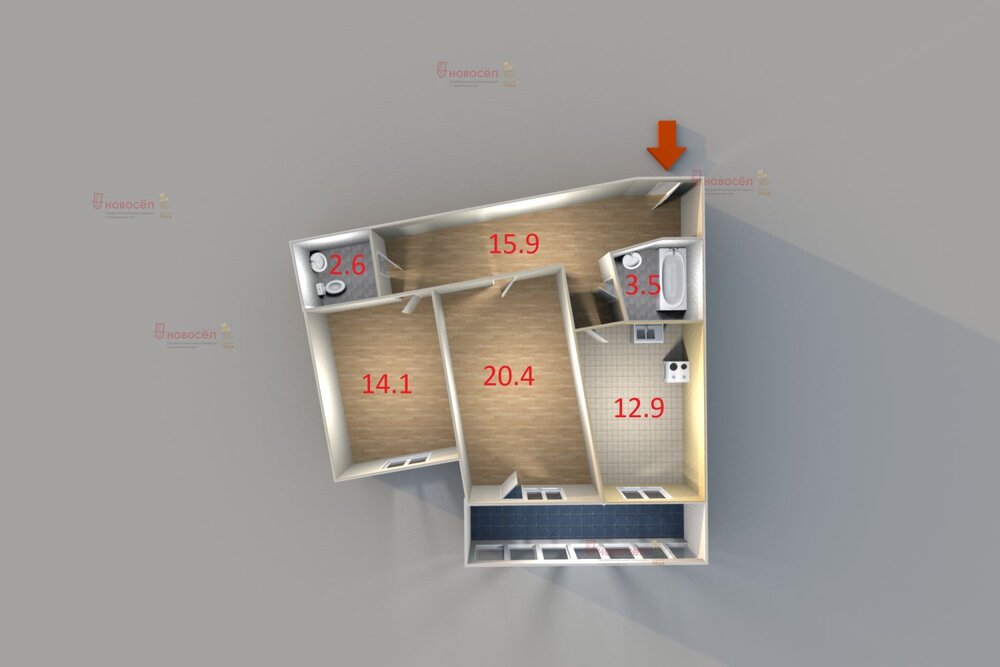 Екатеринбург, ул. Совхозная, 2 (Эльмаш) - фото квартиры (1)