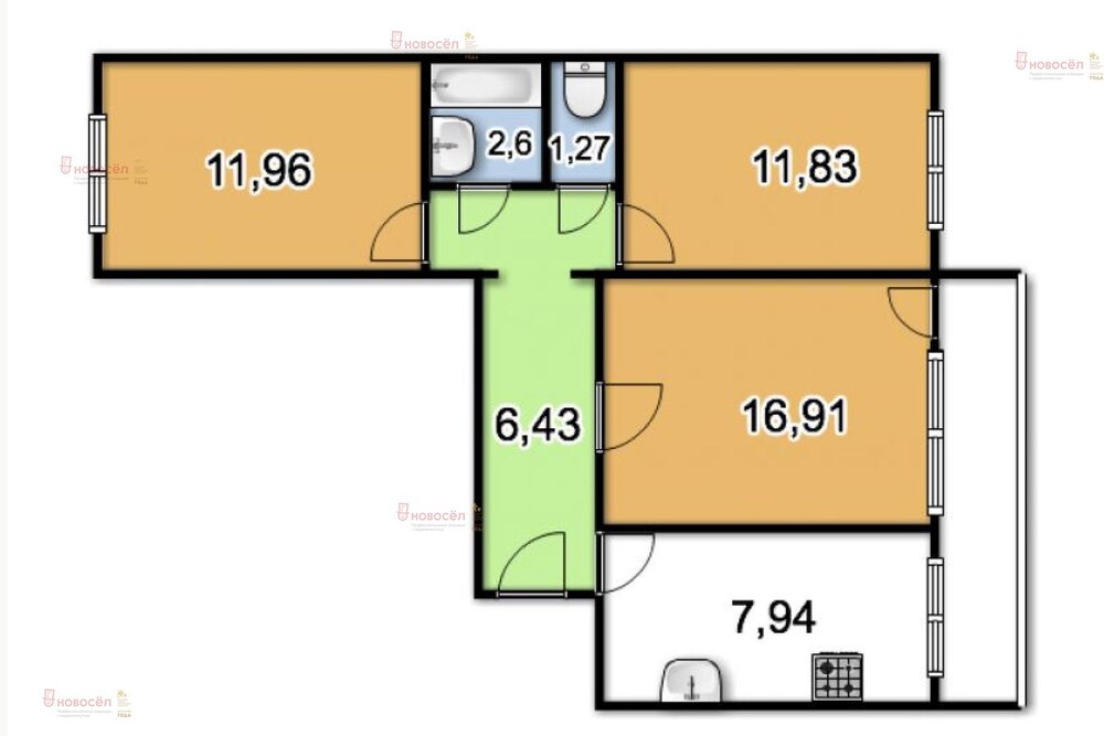 Екатеринбург, ул. Черепанова, 18 (Заречный) - фото квартиры (1)