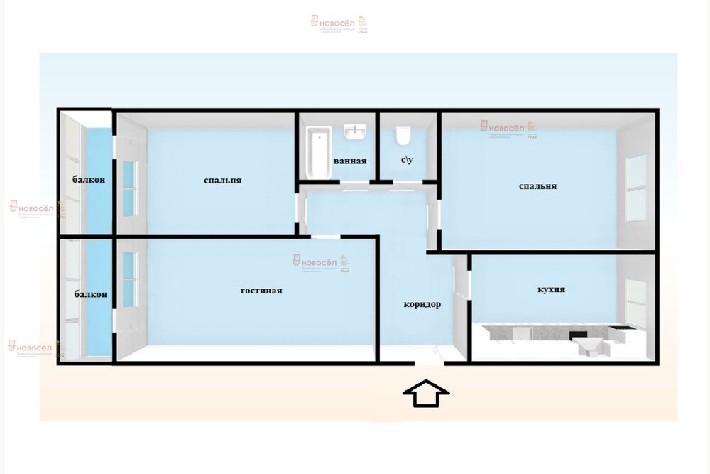 Екатеринбург, ул. Пехотинцев, 10 (Новая Сортировка) - фото квартиры (1)