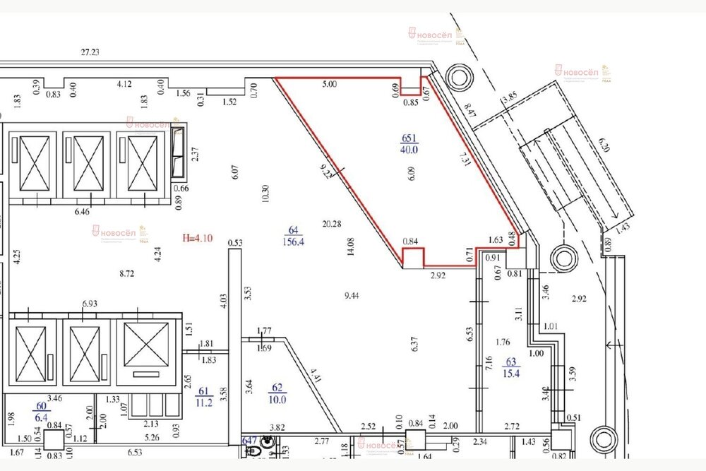 Екатеринбург, ул. Основинская, 10 (Пионерский) - фото торговой площади (1)