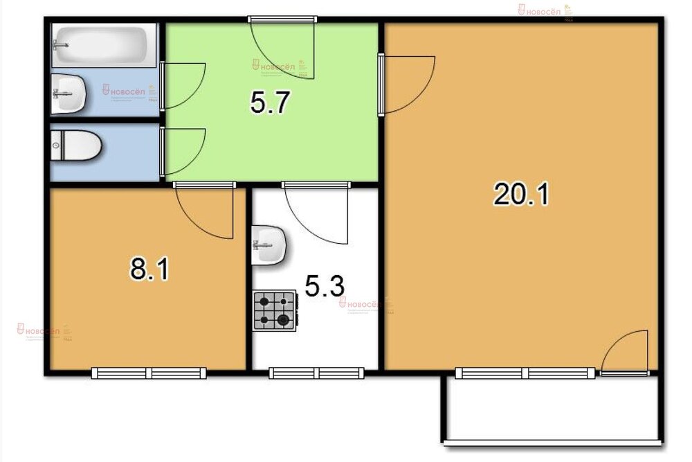 Екатеринбург, ул. Бебеля, 148 (Новая Сортировка) - фото квартиры (1)