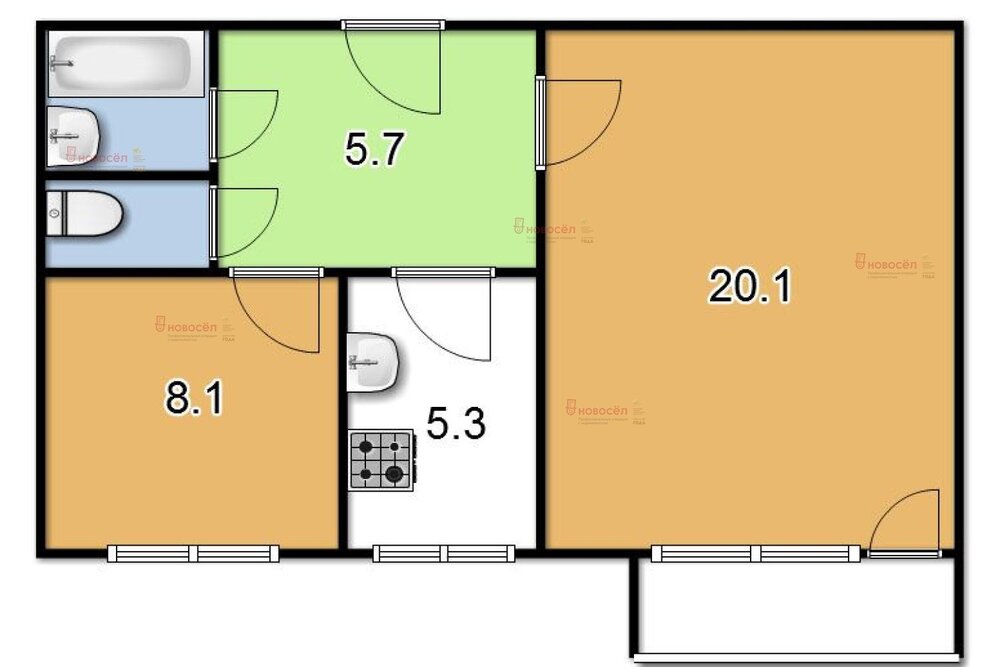 Екатеринбург, ул. Бебеля, 154 (Новая Сортировка) - фото квартиры (1)