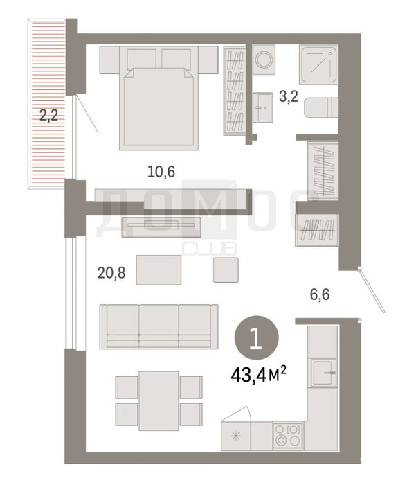 Екатеринбург, ул. Ландау, 7б (Академический) - фото квартиры (1)