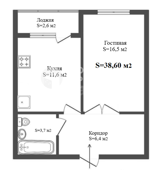 Екатеринбург, ул. Анатолия Мехренцева, 34 (Академический) - фото квартиры (2)