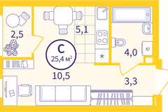 Екатеринбург, ул. Пехотинцев, 1 (Старая Сортировка) - фото квартиры
