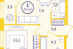 Екатеринбург, ул. Пехотинцев, 1 (Старая Сортировка) - фото квартиры