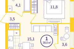Екатеринбург, ул. Пехотинцев, 1 (Старая Сортировка) - фото квартиры