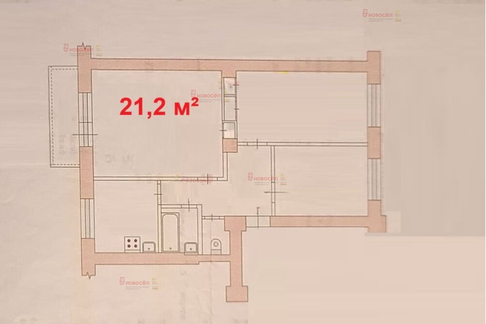 Екатеринбург, ул. 22 Партсъезда, 15 (Уралмаш) - фото комнаты (2)