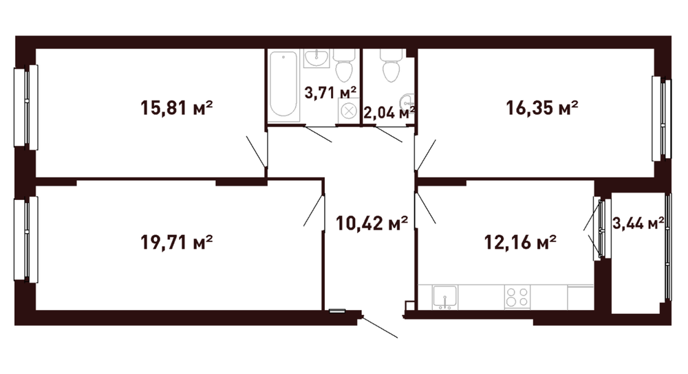Екатеринбург, ул. Калинина, 55 (Уралмаш) - фото квартиры (3)