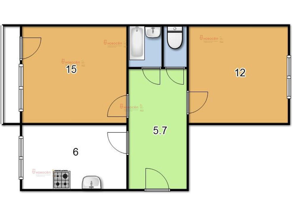 Екатеринбург, ул. Первомайская, 70 (Втузгородок) - фото квартиры (1)