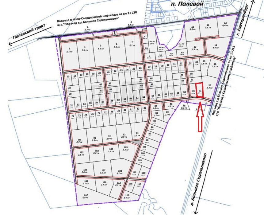 п. Полевой (городской округ Сысертский) - фото земельного участка (1)