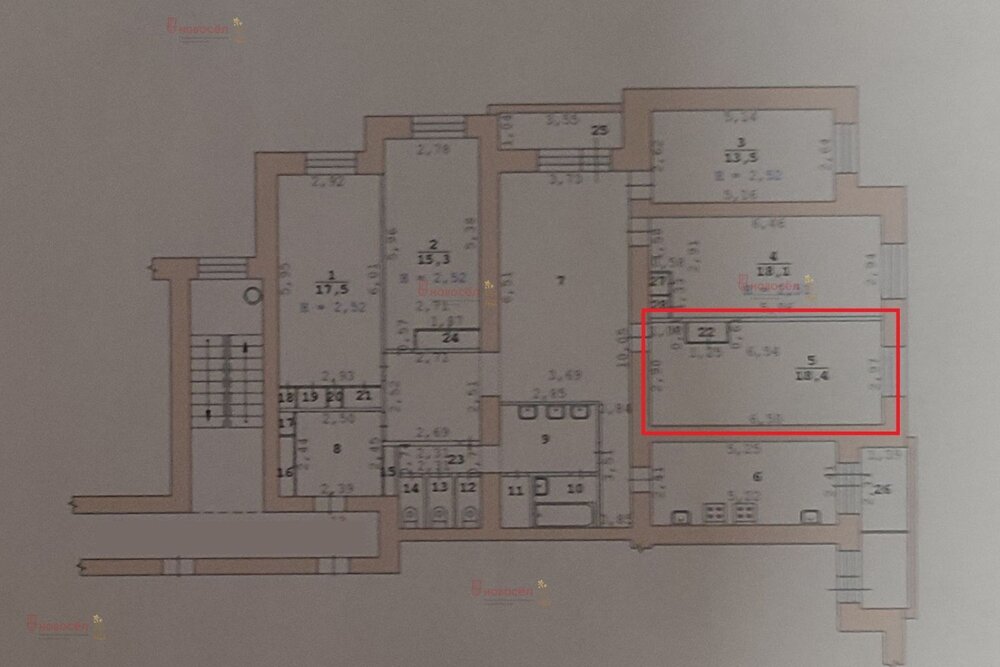 Екатеринбург, ул. Мамина-Сибиряка, 10 (Центр) - фото комнаты (1)
